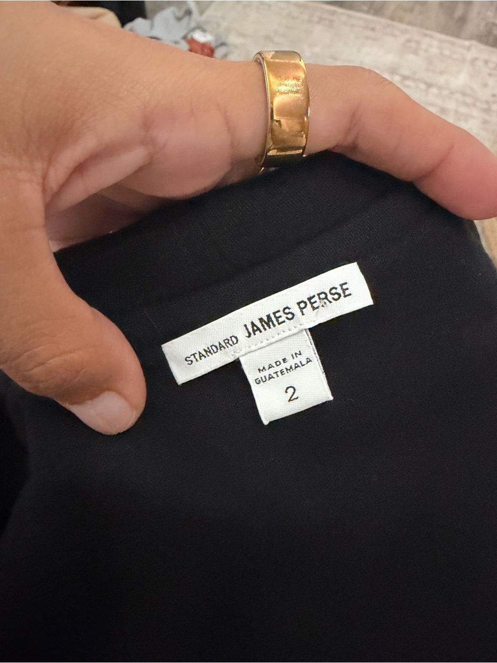 Standard James Perse Black Double Breasted Hoodie Peacoat Medium - Picture 8 of 8